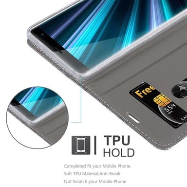 Sony Xperia XZ3 Suojakuori Lompakkokotelo (harmaa)