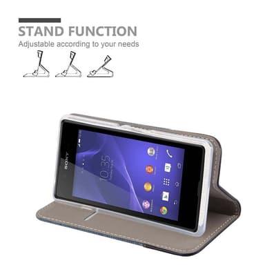 Sony Xperia E3 Suojakuori Lompakkokotelo (Sininen)