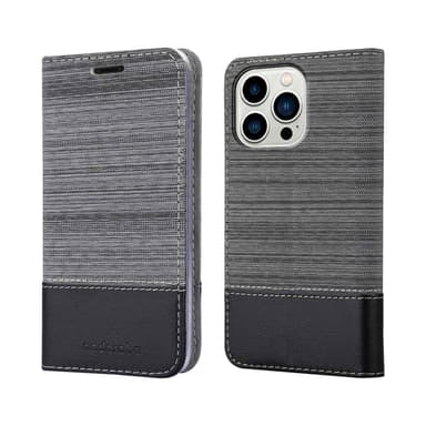 iPhone 14 PRO Suojakuori Lompakkokotelo (harmaa)