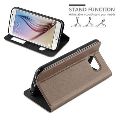 Lompakkokotelo Samsung Galaxy S6 Case (Ruskea)