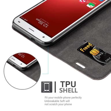 ZTE Blade S6 Suojakuori Lompakkokotelo (Ruskea)
