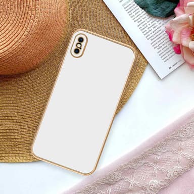 iPhone XS MAX Suojakuori Case Cover (Valkoinen)