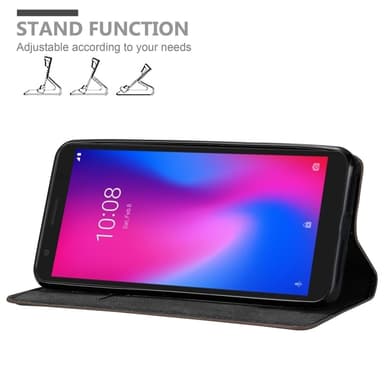 ZTE Blade A3 2020 Suojakuori Lompakkokotelo (Ruskea)