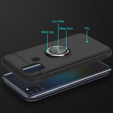 Samsung Galaxy A21s Suojakuori Kotelo (Musta)
