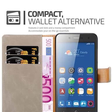 ZTE Blade L7 Suojakuori Lompakkokotelo (Ruskea)