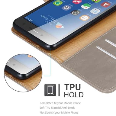 ZTE Blade L7 Suojakuori Lompakkokotelo (Ruskea)
