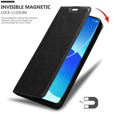 Oppo Reno6 5G Suojakuori Lompakkokotelo (Musta)