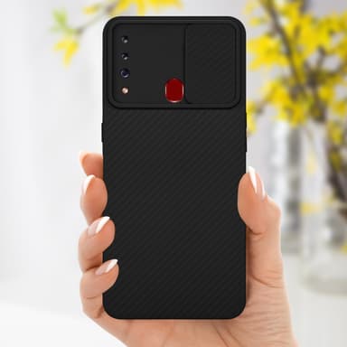 Samsung Galaxy A20s Suojakuori Kotelo (Musta)