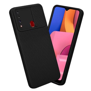 Samsung Galaxy A20s Suojakuori Kotelo (Musta)