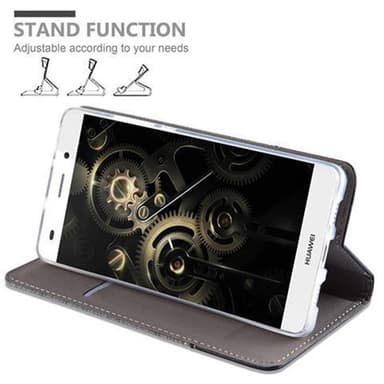 Huawei P8 LITE 2015 Suojakuori Lompakkokotelo (harmaa)