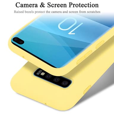 Samsung Galaxy S10 PLUS Suojakuori Kotelo (Keltainen)