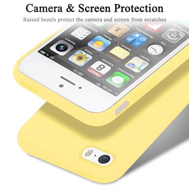 iPhone 5 / 5S / SE 2016 Suojakuori Kotelo (Keltainen)