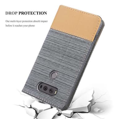 LG V20 Suojakuori Lompakkokotelo (harmaa)