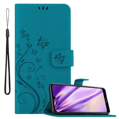 Huawei Y6 2019 Suojakuori Lompakkokotelo (Sininen)