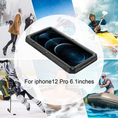 iPhone 12 PRO Suojakuori Kuoret (Musta)
