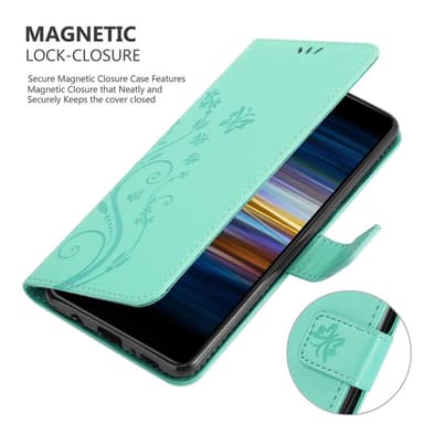 Sony Xperia L3 Suojakuori Lompakkokotelo (Turkoosi)