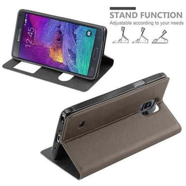 Lompakkokotelo Samsung Galaxy NOTE 4 Case (Ruskea)