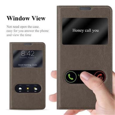 Lompakkokotelo Samsung Galaxy NOTE 4 Case (Ruskea)