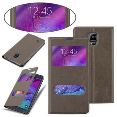 Lompakkokotelo Samsung Galaxy NOTE 4 Case (Ruskea)