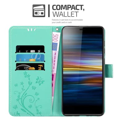 Sony Xperia L3 Suojakuori Lompakkokotelo (Turkoosi)