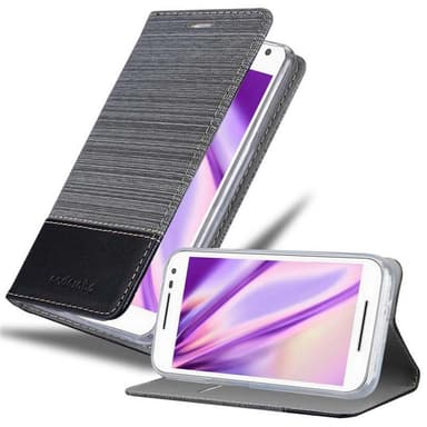 Motorola MOTO G3 Suojakuori Lompakkokotelo (harmaa)