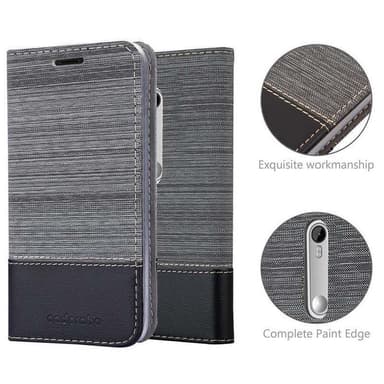 Motorola MOTO G3 Suojakuori Lompakkokotelo (harmaa)