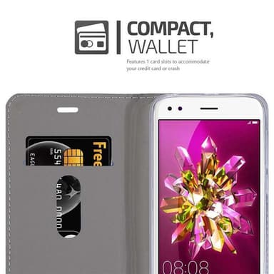 Huawei Enjoy 7 Suojakuori Lompakkokotelo (Sininen)