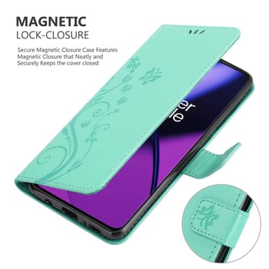 OnePlus 11 5G Suojakuori Lompakkokotelo (Turkoosi)
