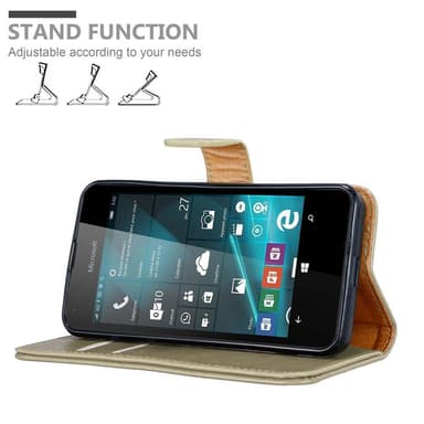 Nokia Lumia 550 Suojakuori Lompakkokotelo (Ruskea)