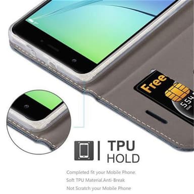 Huawei NOVA Suojakuori Lompakkokotelo (Sininen)