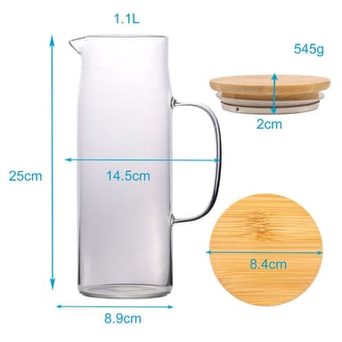 Karahvi Teekannu Kahvipannu 1,6L borosilikaattilasia