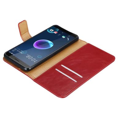 HTC Desire 12 Suojakuori Lompakkokotelo (Punainen)