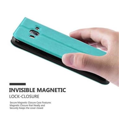 Lompakkokotelo Samsung Galaxy J3 2016 Case (Turkoosi)