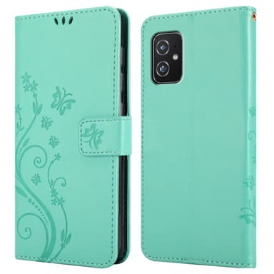 Asus ZenFone 8 Suojakuori Lompakkokotelo (Turkoosi)