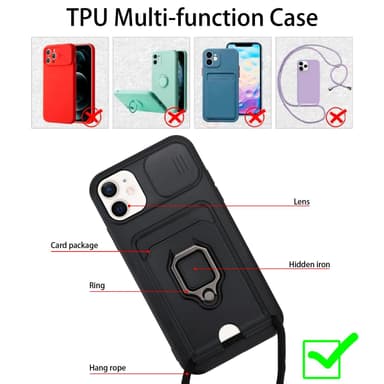 iPhone 12 Matkapuhelimen Ketju Kotelo