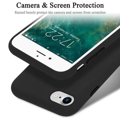 iPhone 7 / 7S / 8 / SE 2020 Suojakuori Kotelo (Musta)