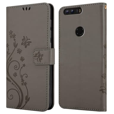 Honor 8 / 8 PREMIUM Suojakuori Lompakkokotelo (harmaa)