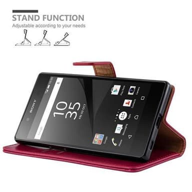 Sony Xperia Z5 Suojakuori Lompakkokotelo (Punainen)
