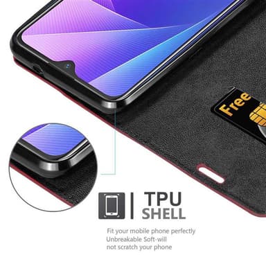 Vivo V11i Suojakuori Lompakkokotelo (Punainen)