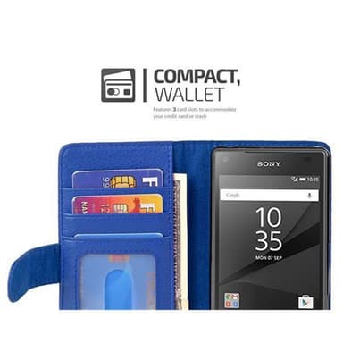 Sony Xperia Z5 COMPACT Suojakuori Kotelo (Sininen)