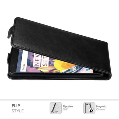 OnePlus 3 / 3T Suojakuori Lompakkokotelo (Musta)