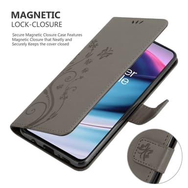 OnePlus Nord CE 5G Suojakuori Lompakkokotelo (harmaa)
