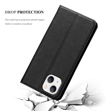 iPhone 14 Suojakuori Lompakkokotelo (Musta)
