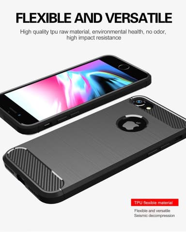 Suojakuori iPhone 7 / 7S / 8 Kotelo (Musta)