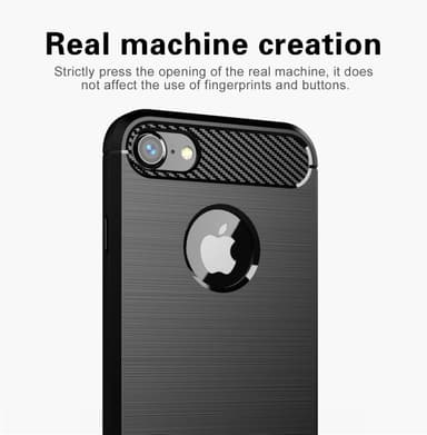 Suojakuori iPhone 7 / 7S / 8 Kotelo (Musta)