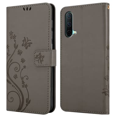OnePlus Nord CE 5G Suojakuori Lompakkokotelo (harmaa)