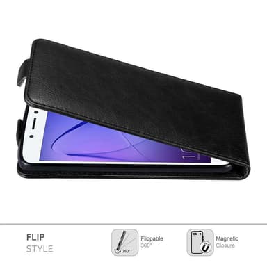 Honor 6A Suojakuori Lompakkokotelo (Musta)