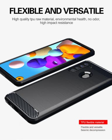Suojakuori Samsung Galaxy A21 Kotelo (Musta)