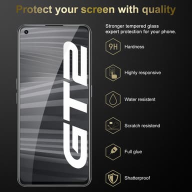 Realme GT 2 / GT Neo 2 3x Suojakalvo Karkaistu lasi