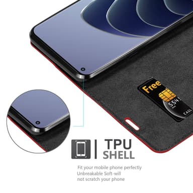 OnePlus 10 PRO 5G Suojakuori Lompakkokotelo (Punainen)